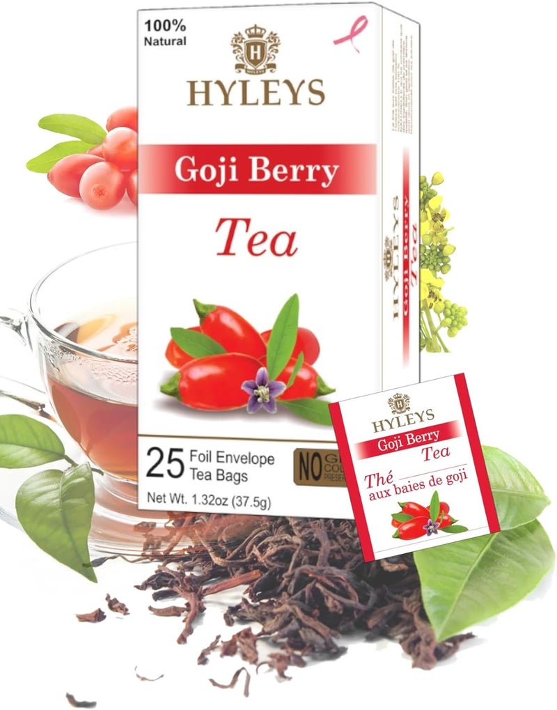 Hyleys Goji Berry Green Tea - 25 Tea Bags - Image 1